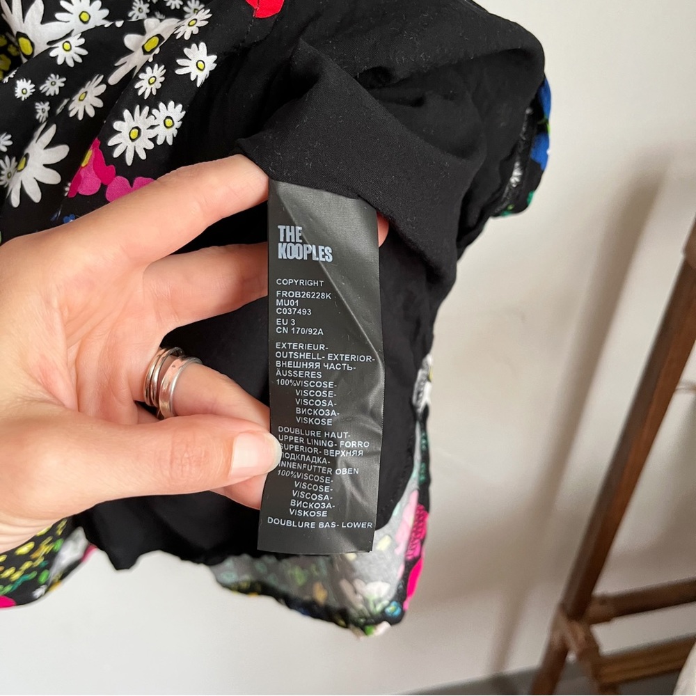 The Kooples Short Printed Dress with Buttonings - Picture 7 of 12